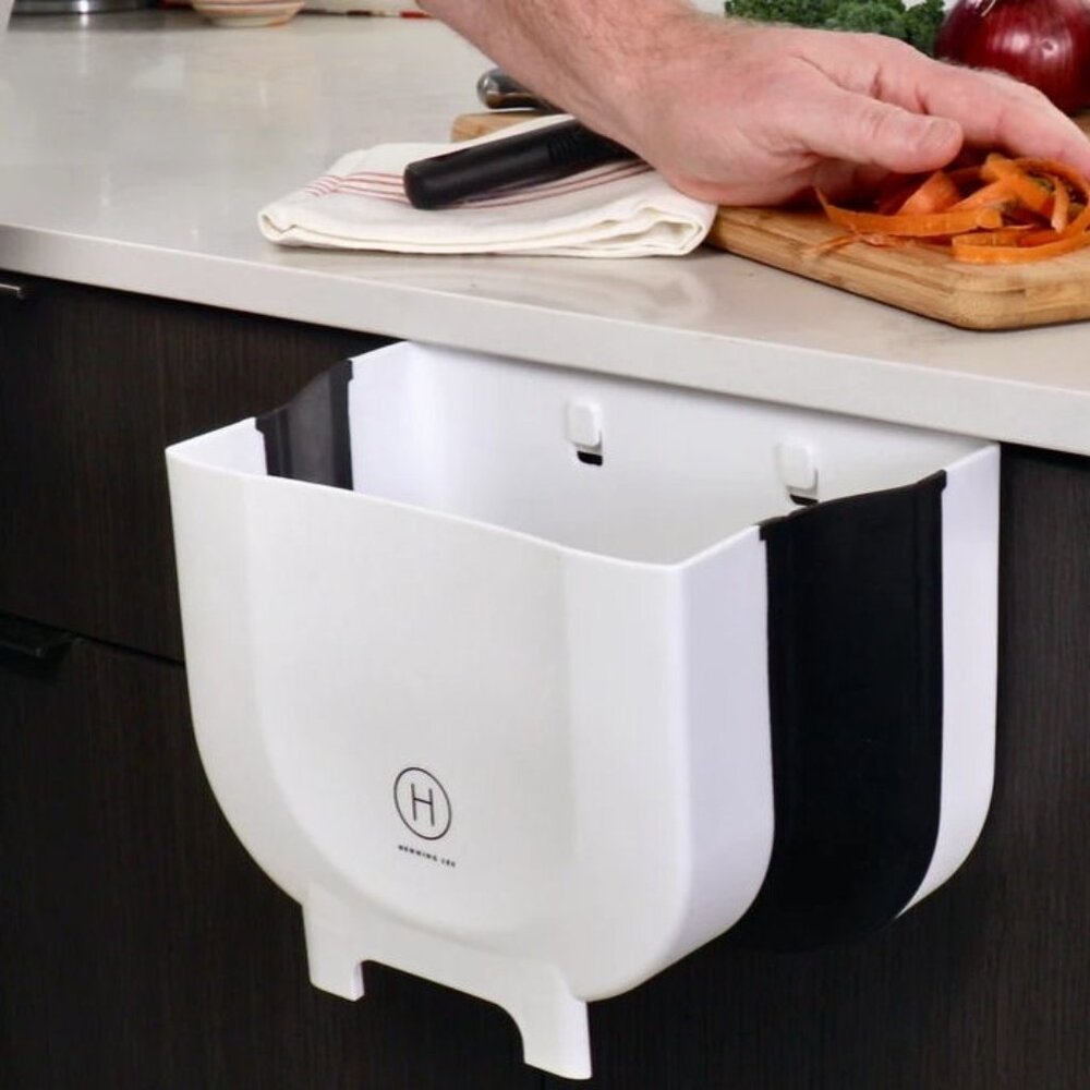 Henning Lee S/2 4.75 Quart Collapsible Countertop Waste Bins (2-Pack) New! - Picture 6 of 7
